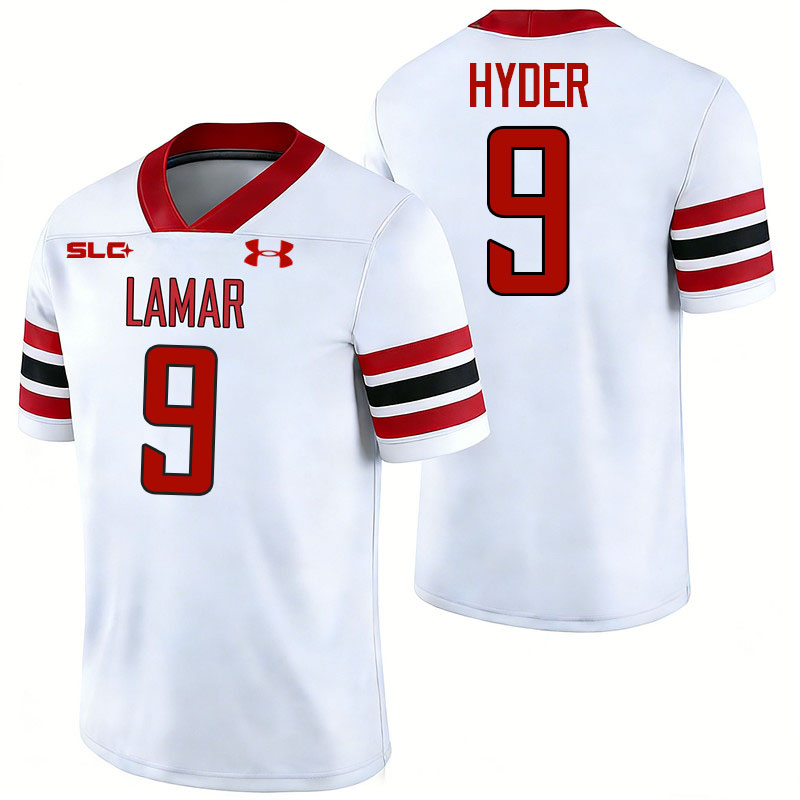 Lamar Cardinals #9 JaCorey Hyder College Football Jerseys,Uniforms-White
